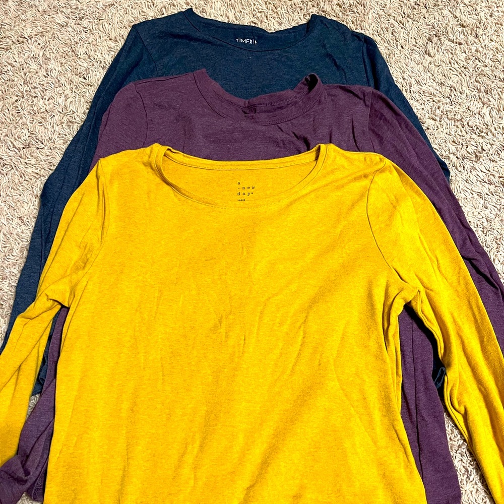 3 long sleeve shirts